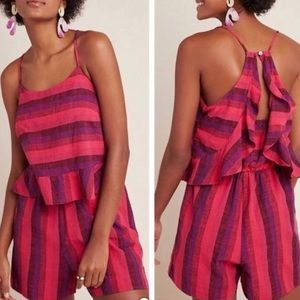 NWOT Anthropologie Amadi ruffle romper size M